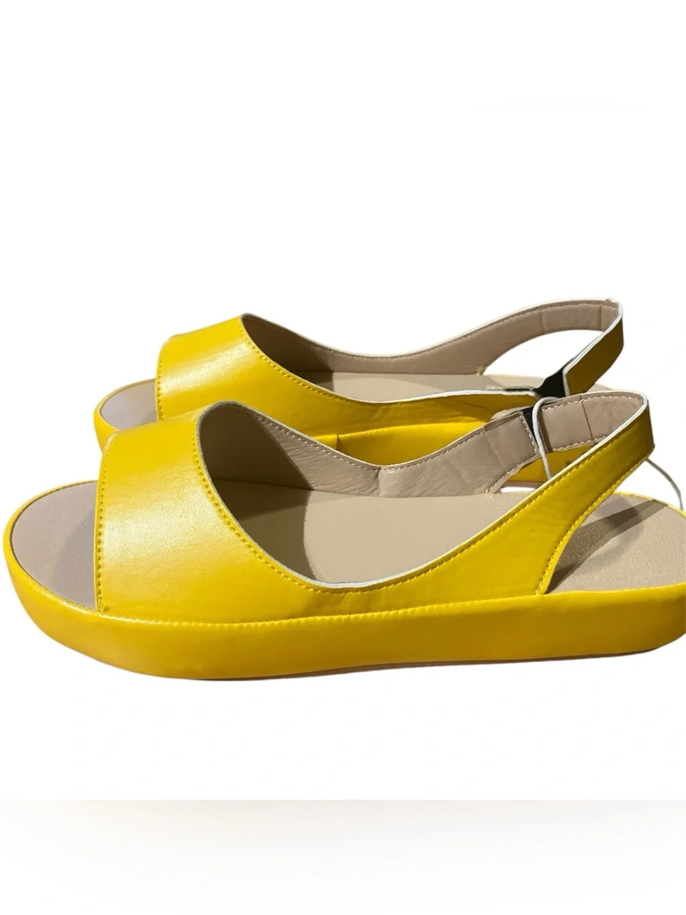 NWT Yellow Women's Slingback Sandals